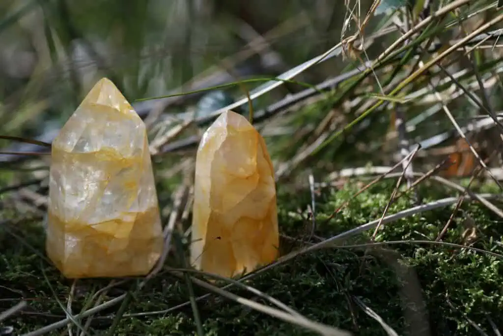 Crystals on Moss